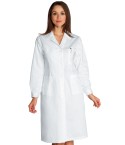 Camice Classico Donna Bianco Medico Farmacista Sfiancato 100% Cotone da S a 5XL