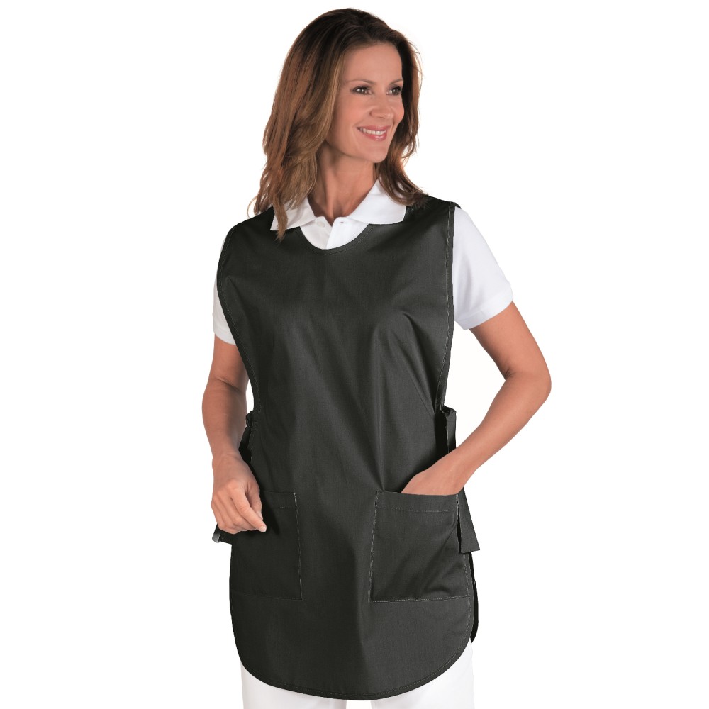 Delantal para mujer, tipo bata poncho, ideal para trabajos en alimentos, estética o limpieza. Talla única.