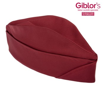 Gorra tipo bolsa burdeos unisex para el sector Horeca, de la marca Gibolr's.