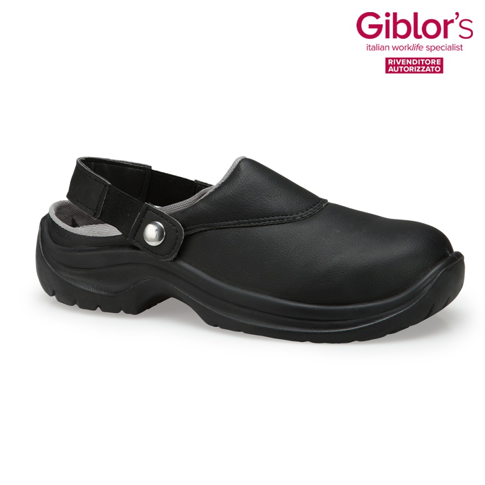 Black Unisex Clog Certified with Metal Toe Cap on Italiantrendy