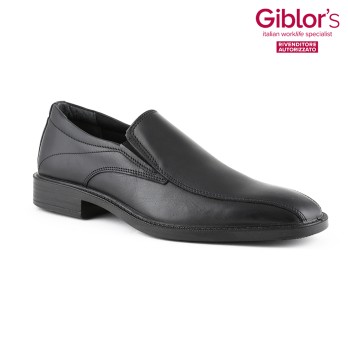 Zapato negro mocasín para hombre elegante y cómodo para el trabajo con suela antideslizante.