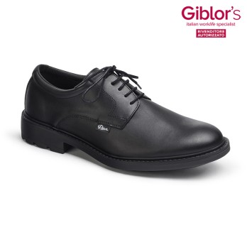 Black men's lace-up comfortable work shoe Brand Giblor's online