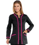 Casacca Nera e Fuxia Extra Slim Donna Aperta con Zip Divisa per Estatica