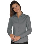 Camicia Donna Slim Leggera in Bordeaux Azzurro Grigio Marrone Manica Lunga