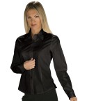 Camicia Donna Nera Stretch Per Bar Ristoranti Hotel Catering Hostess