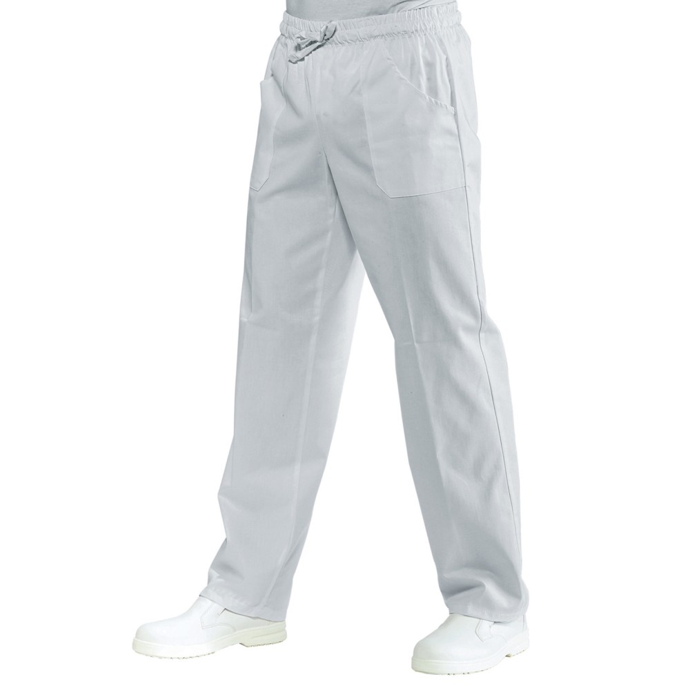 White or Black No-Iron Pants for Unisex Spa Sanitary Aesthetic