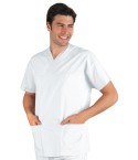 Casacca Bianca Scollo V in Cotone per Medico Infermiere OSS Veterinario Estetica 3XL 4XL 5XL