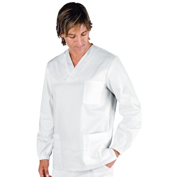 CASACCA COLLO A V BIANCO M L M M UNISEX SPALLA-Isacco-0459P-045900-0