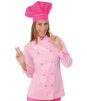 Giacca Donna Cuoca Slim Leggera in Nero, Fuxia, Rosa o Marrone ML MM Lady Chef