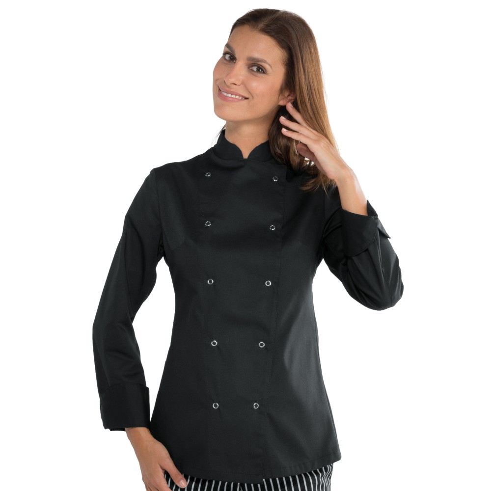 GIACCA LADY BOTTONI A PRESSIONE NERO M L M M-Isacco-05750P-057541-0