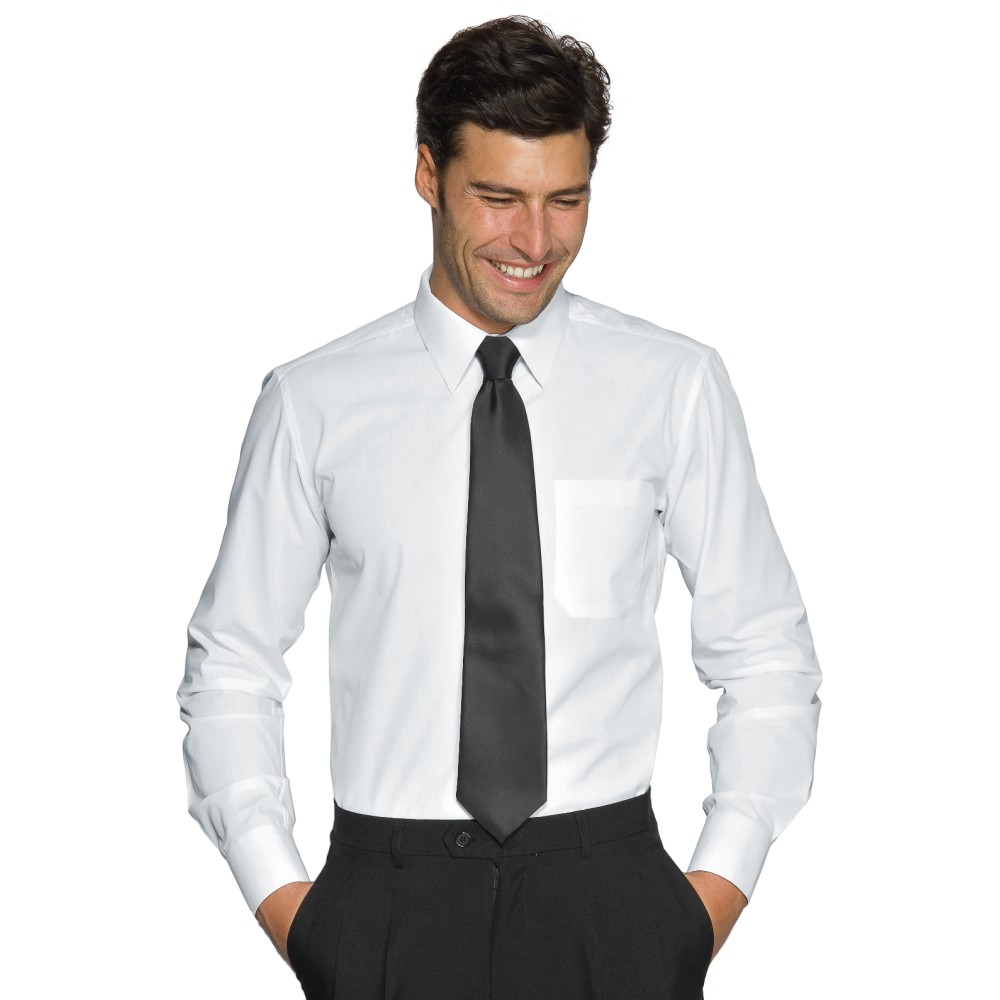 CAMICIA UOMO CARTAGENA SLIM BIANCO NERO GRIGIO-Isacco-0616P-061600-0