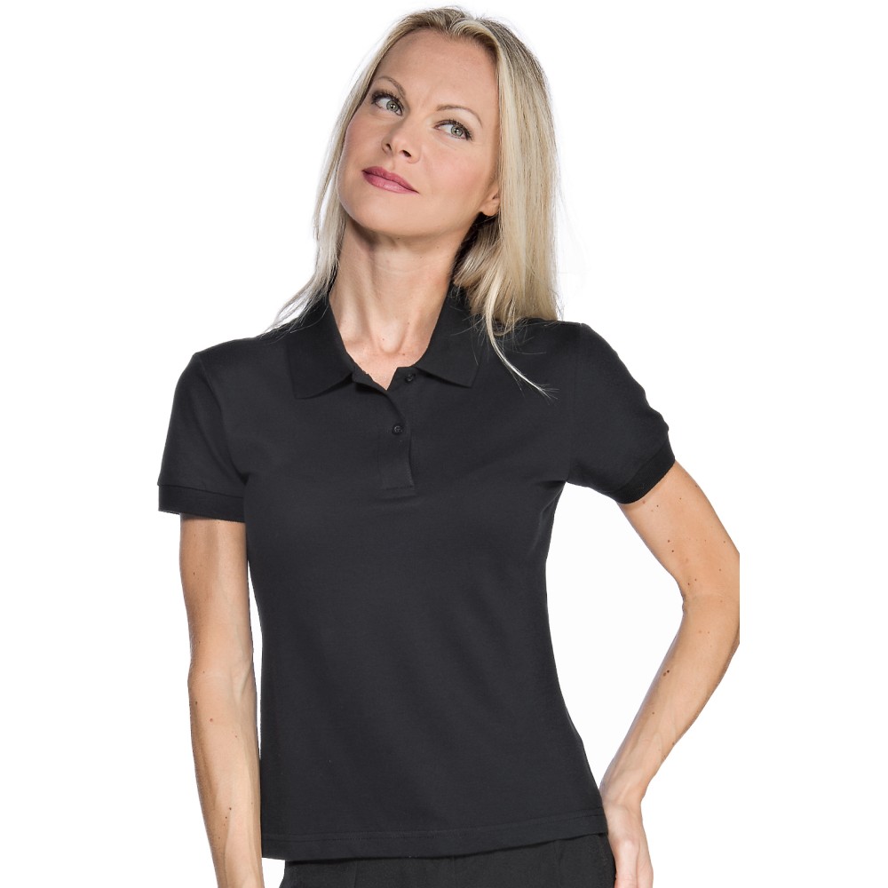 POLO DONNA STRETCH NERO O BIANCO-Isacco-1251P-125101-0