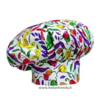 Cappello Cuoco Chef Regolabile Con Velcro 33 Colori