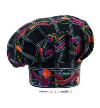 Cappello Cuoco Chef Regolabile Con Velcro 33 Colori