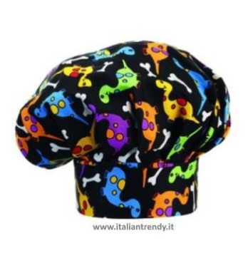 Cappello Cuoco Chef Regolabile Con Velcro 33 Colori