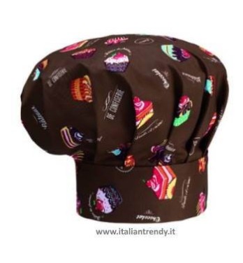 Cappello Cuoco Chef Regolabile Con Velcro 33 Colori