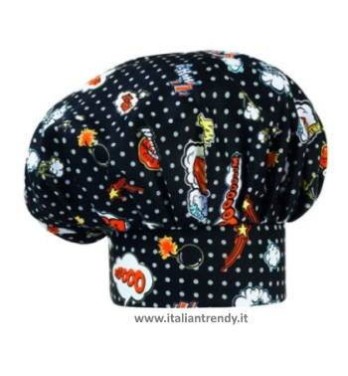 Cappello Cuoco Chef Regolabile Con Velcro 33 Colori