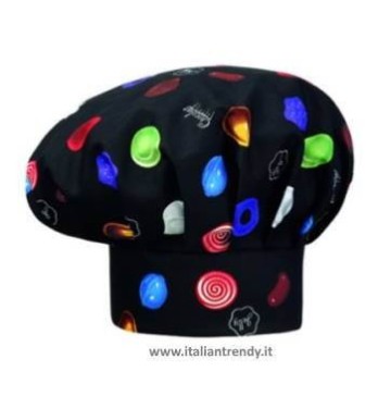 Cappello Cuoco Chef Regolabile Con Velcro 33 Colori