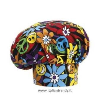 Cappello Cuoco Chef Regolabile Con Velcro 33 Colori