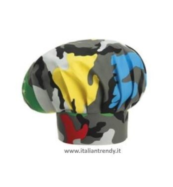 Cappello Cuoco Chef Regolabile Con Velcro 33 Colori