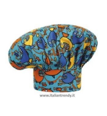 Cappello Cuoco Chef Regolabile Con Velcro 33 Colori