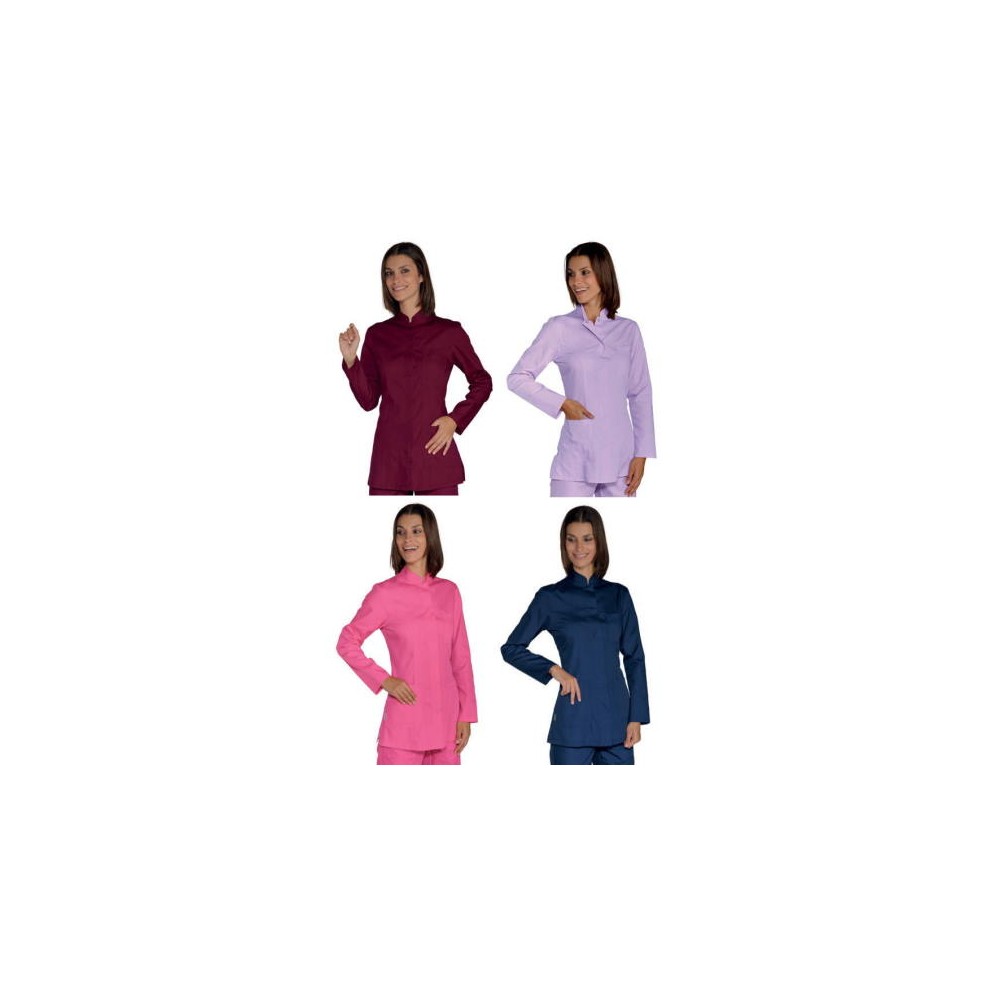 Long-sleeved women's tunic for estheticians at the spa wellness center in 4 colors