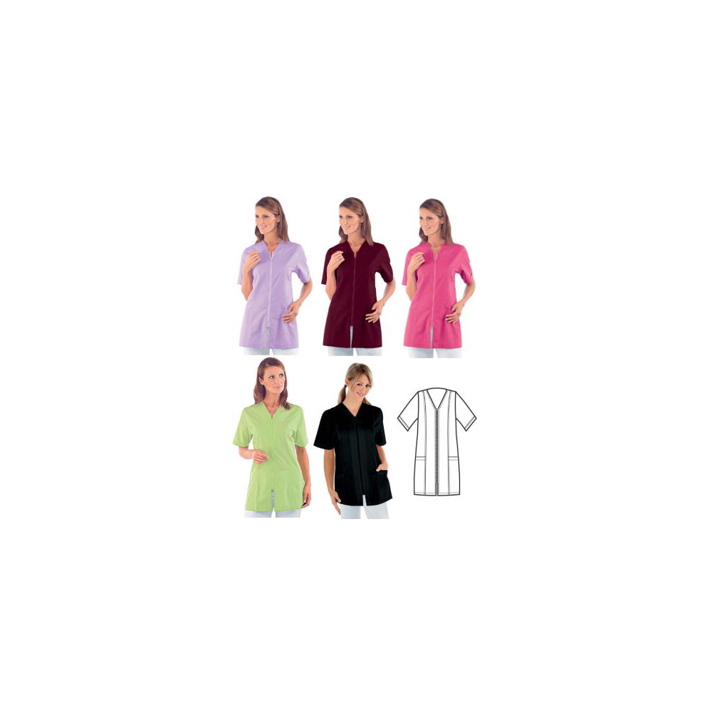 Professional Women's Tunic for Spa Wellness Center with Half Sleeves