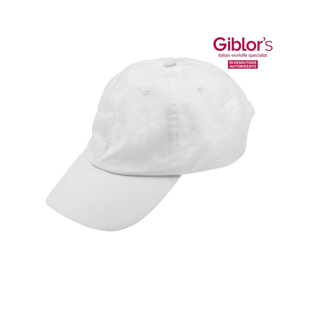 Cappello Bianco Con Visiera Unisex Due Pezzi
