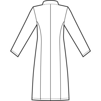 White Korean Women's Smock for Doctor or Pharmacist with Long or Short Sleeves