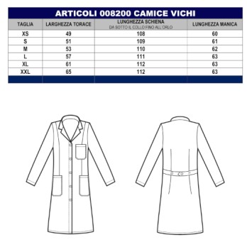 Long white tunic for female doctors and pharmacists is available online.