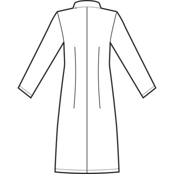 Long white medical aesthetic tunic for women, with long or short sleeves.