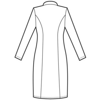 Extra Slim White Women's Lab Coat, Very Fitted, Cotton, for Medical or Pharmacy Use