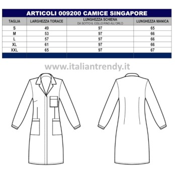 White Women's Laboratory Coat in Slim Cotton with Elastic Cuffs