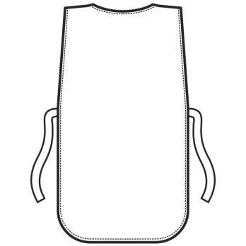 Women's White Poncho-style Apron for Food and Medical Aesthetic purposes