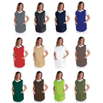 Women's Apron Dress in Poncho Style One Size for Work in Solid Color