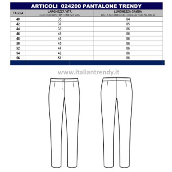 Pantalon slim pour femme noir ou bleu à taille moyenne pour uniforme de travail modèle Trendy.