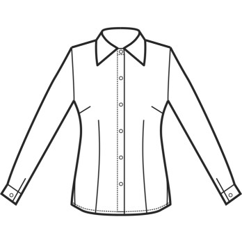 White Slim Fit Women's Shirt for Restaurants Hotels Catering