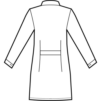 Short White Fitted Women's Lab Coat for Medical or Multi-Purpose Use Snap Buttons