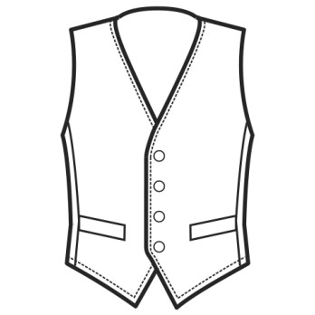 Black Vest for Men and Women for Restaurants, Hotels, Hostesses, Bartenders XS-3XL-4XL-5XL