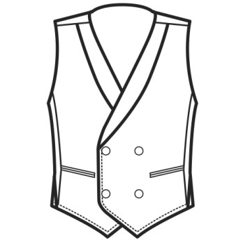 Gilet pour Homme et Femme à Double Boutonnage pour Bars et Restaurants en Noir. Découvrez-le en ligne.