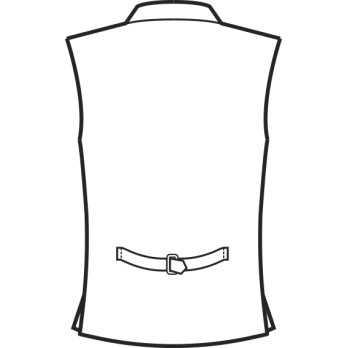 Black Unisex Mandarin-Collar Vest for Bar and Hotel Uniforms