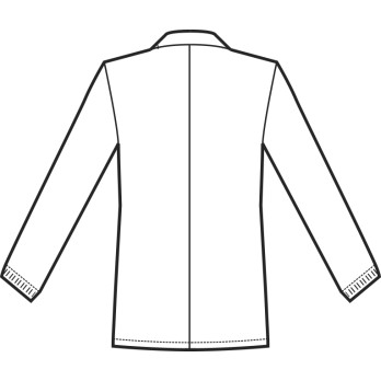 Short white men's smock with contrasting inserts for work