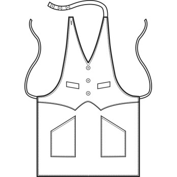 Apron with Bib and Waistcoat for Restaurants Bar Waiters