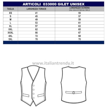 Gilet Unisex Per Bar Ristoranti Hotel Hostess Barman Catering