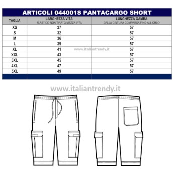 Bermuda Cargo pour Homme avec Élastique à la Taille et Poches Latérales. Achetez en Ligne.