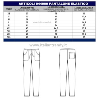 Pantalone Bianco o Nero No Stiro Per Estetica Spa Sanitario Unisex