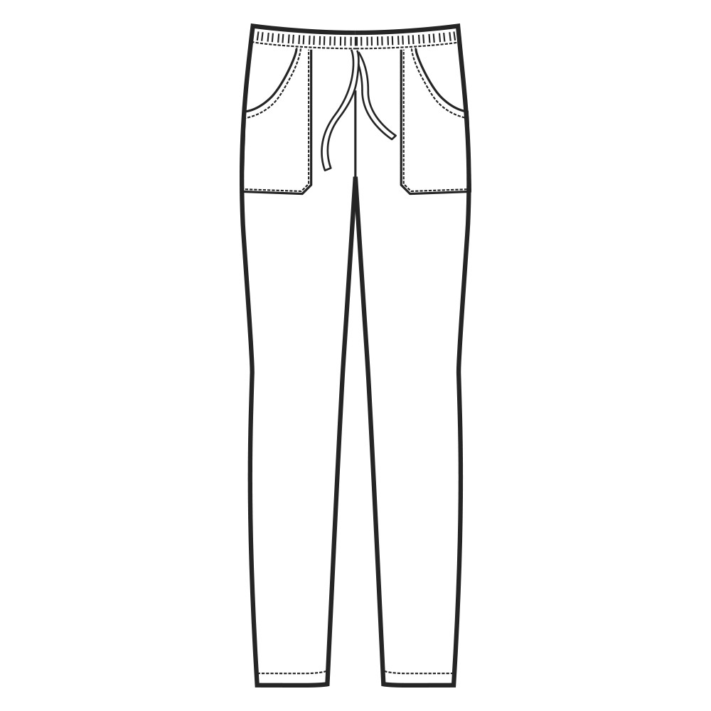 Non-stain white cotton unisex trousers for doctors and nurses - Satin