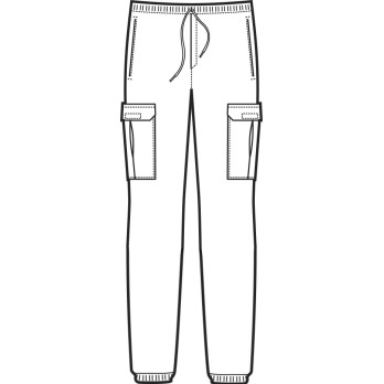 White Chef Pants with Side Pocket for Kitchen Pizzeria