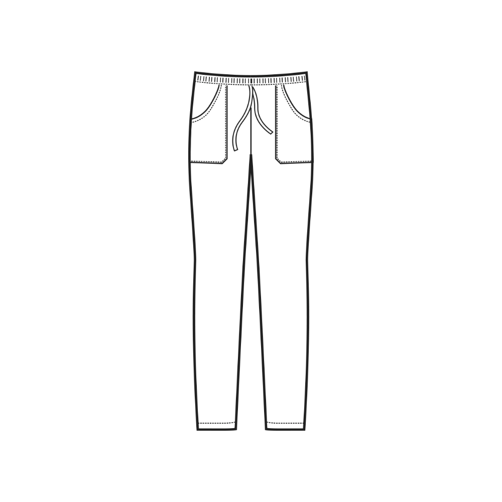 Unisex white cotton pants for spa and wellness center aesthetics 210 gr