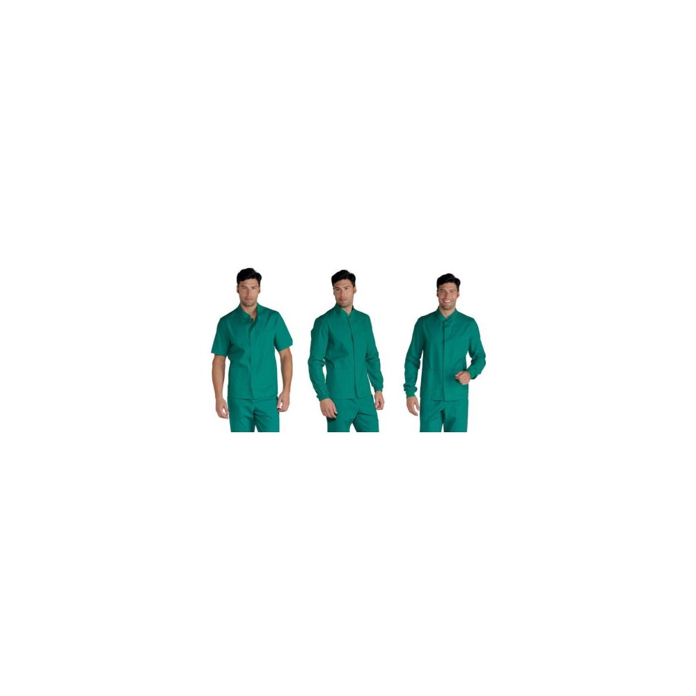 Green or light blue Korean-style surgical tunic for dentist's work uniform